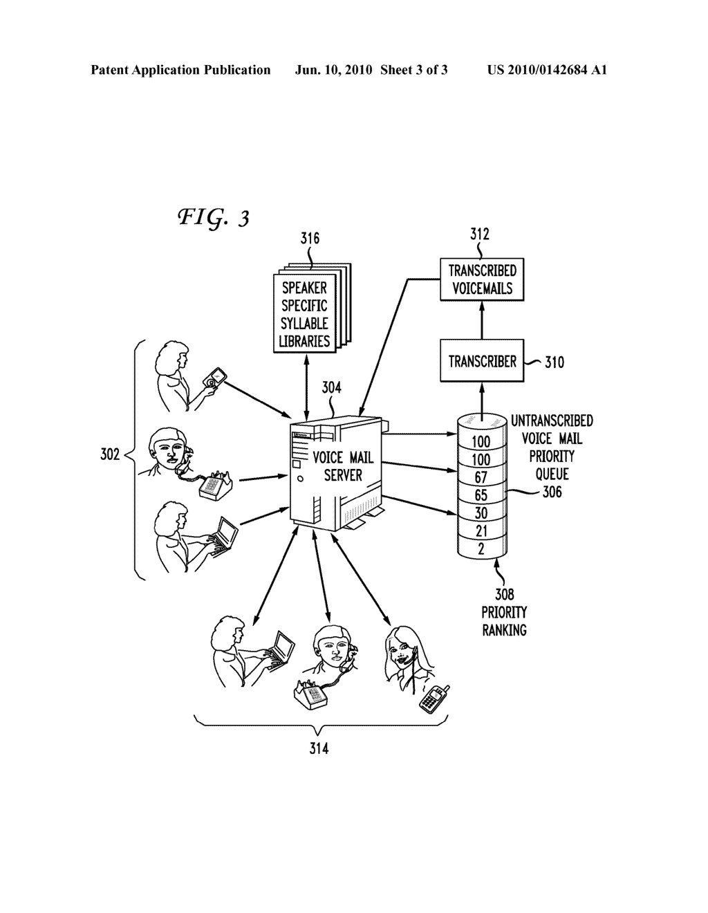 SYSTEM AND METHOD FOR AUTOMATICALLY TRANSCRIBING VOICEMAIL - diagram, schematic, and image 04