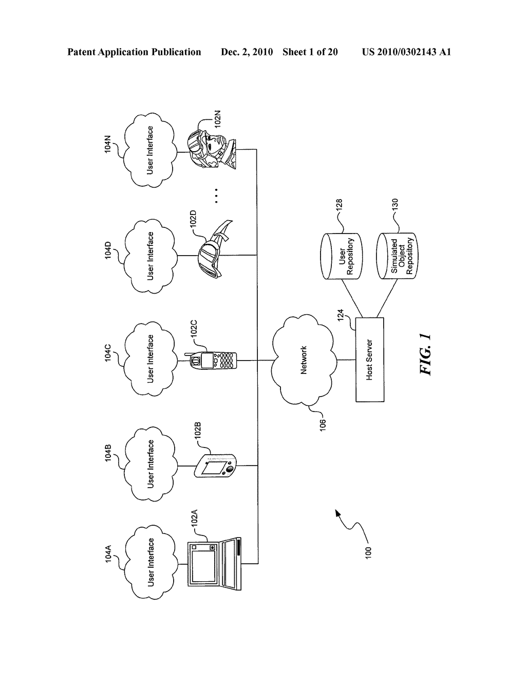 SYSTEM AND METHOD FOR CONTROL OF A SIMULATED OBJECT THAT IS ASSOCIATED WITH A PHYSICAL LOCATION IN THE REAL WORLD ENVIRONMENT - diagram, schematic, and image 02