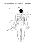 Wearable power-output device operable to deliver wirelessly received power diagram and image