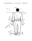 Wearable power-output device operable to deliver wirelessly received power diagram and image