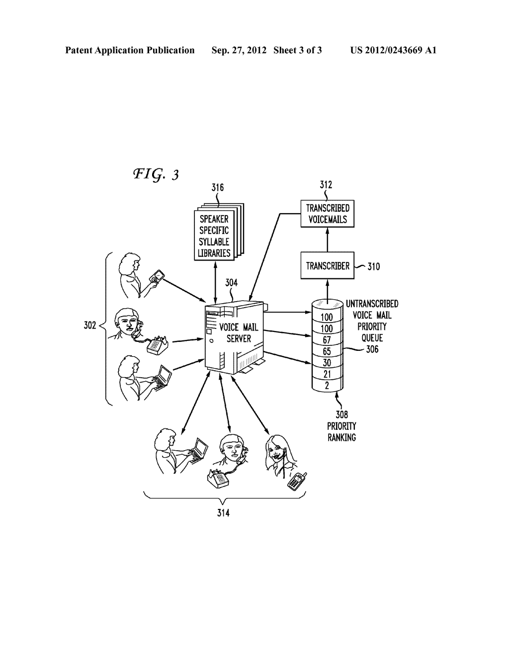 SYSTEM AND METHOD FOR AUTOMATICALLY TRANSCRIBING VOICEMAIL - diagram, schematic, and image 04