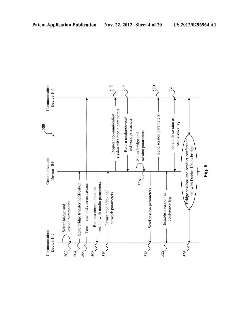 SYSTEM AND METHOD FOR TRANSFERRING A CALL BRIDGE BETWEEN COMMUNICATION     DEVICES - diagram, schematic, and image 05