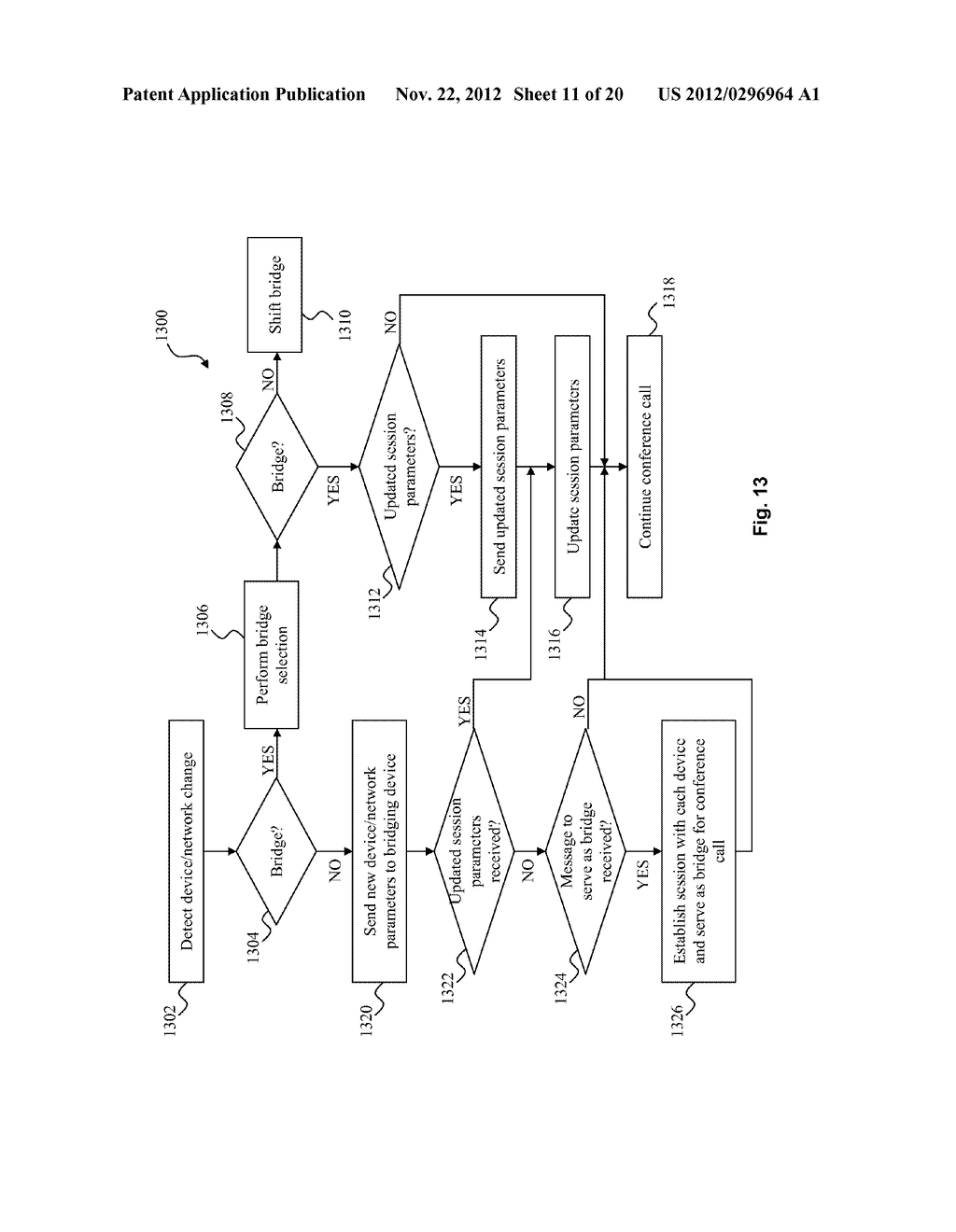 SYSTEM AND METHOD FOR TRANSFERRING A CALL BRIDGE BETWEEN COMMUNICATION     DEVICES - diagram, schematic, and image 12