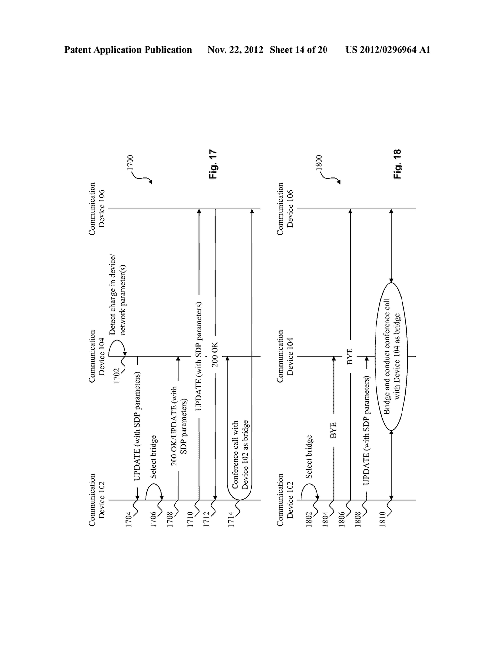 SYSTEM AND METHOD FOR TRANSFERRING A CALL BRIDGE BETWEEN COMMUNICATION     DEVICES - diagram, schematic, and image 15