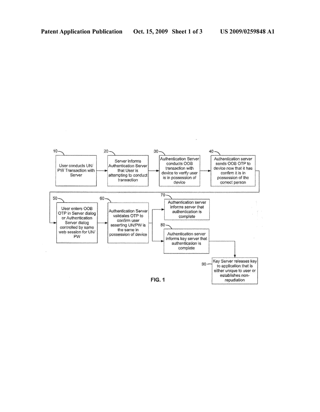 OUT OF BAND SYSTEM AND METHOD FOR AUTHENTICATION - diagram, schematic, and image 02