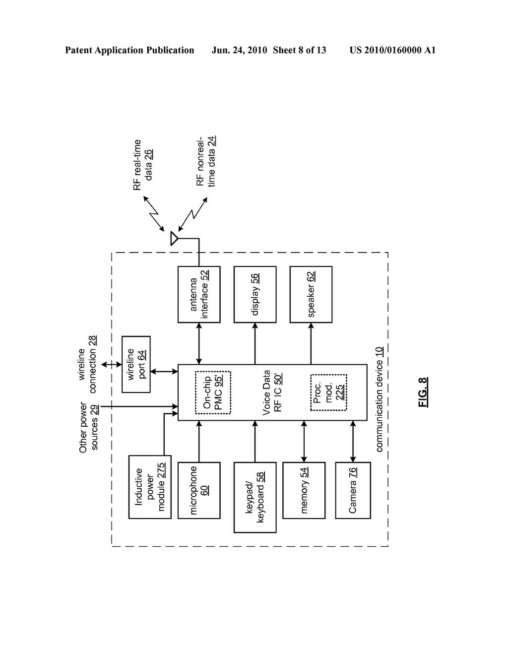 INDUCTIVE POWERING FOR A MOBILE COMMUNICATION DEVICE AND METHOD FOR USE THEREWITH - diagram, schematic, and image 09