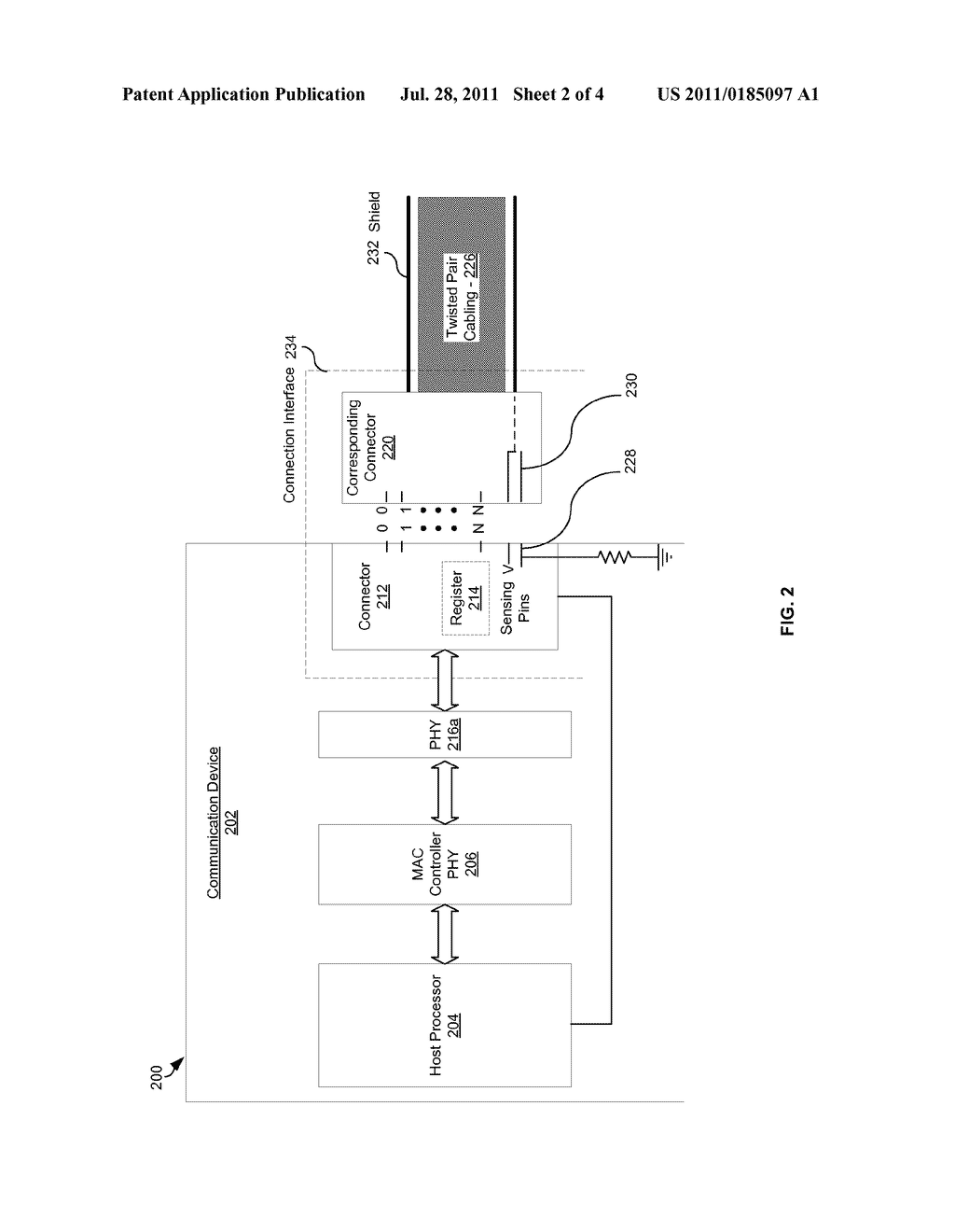 Method And System For A Connector With Integrated Shield Detection - diagram, schematic, and image 03
