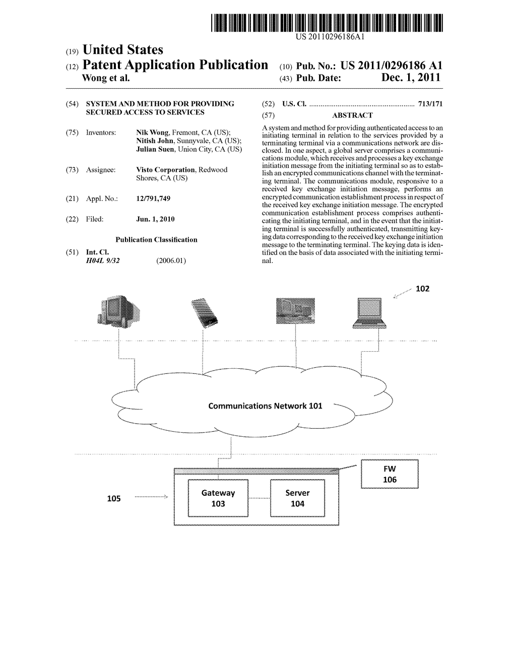 SYSTEM AND METHOD FOR PROVIDING SECURED ACCESS TO SERVICES - diagram, schematic, and image 01