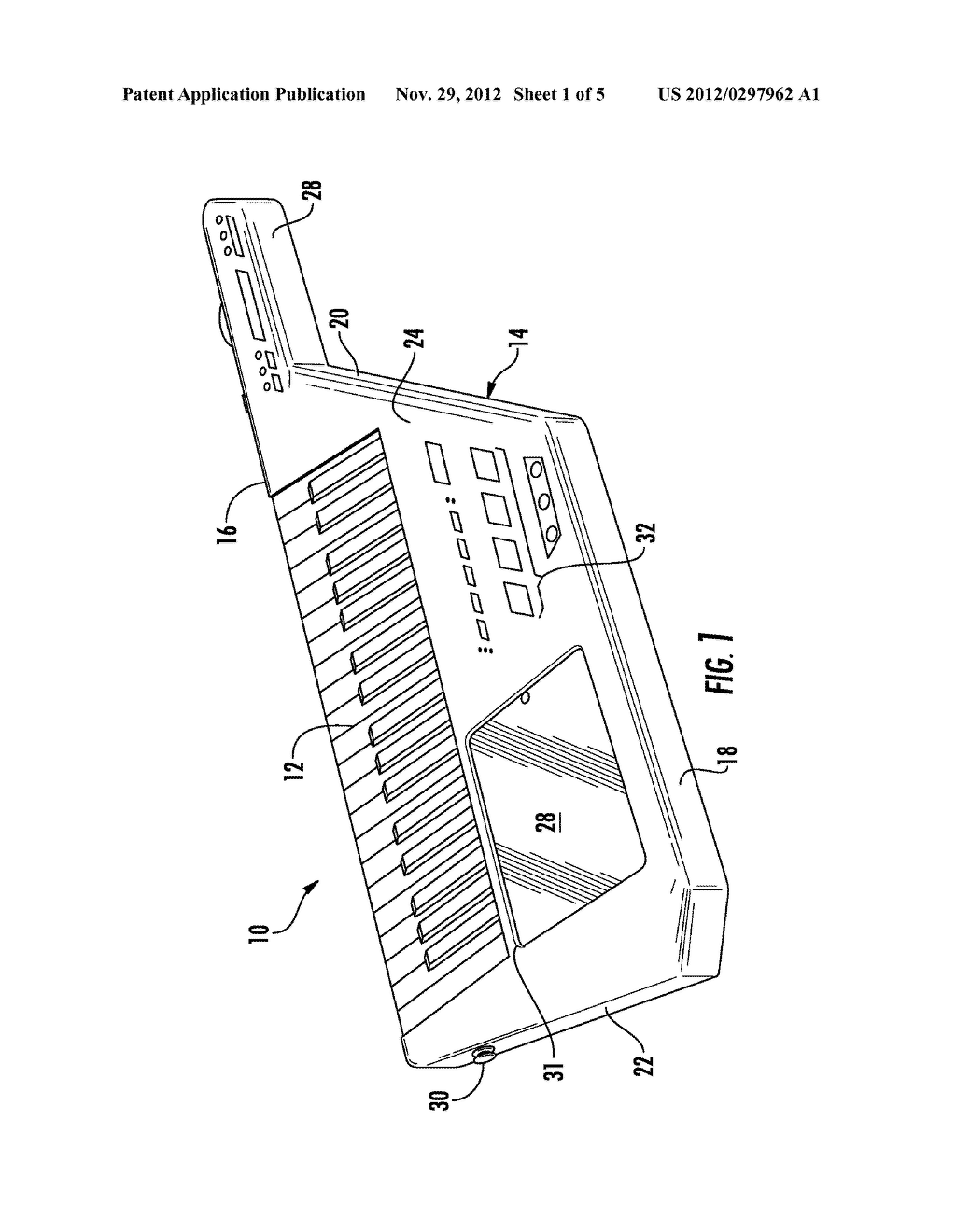 KEYTAR HAVING A DOCK FOR A TABLET COMPUTING DEVICE - diagram, schematic, and image 02
