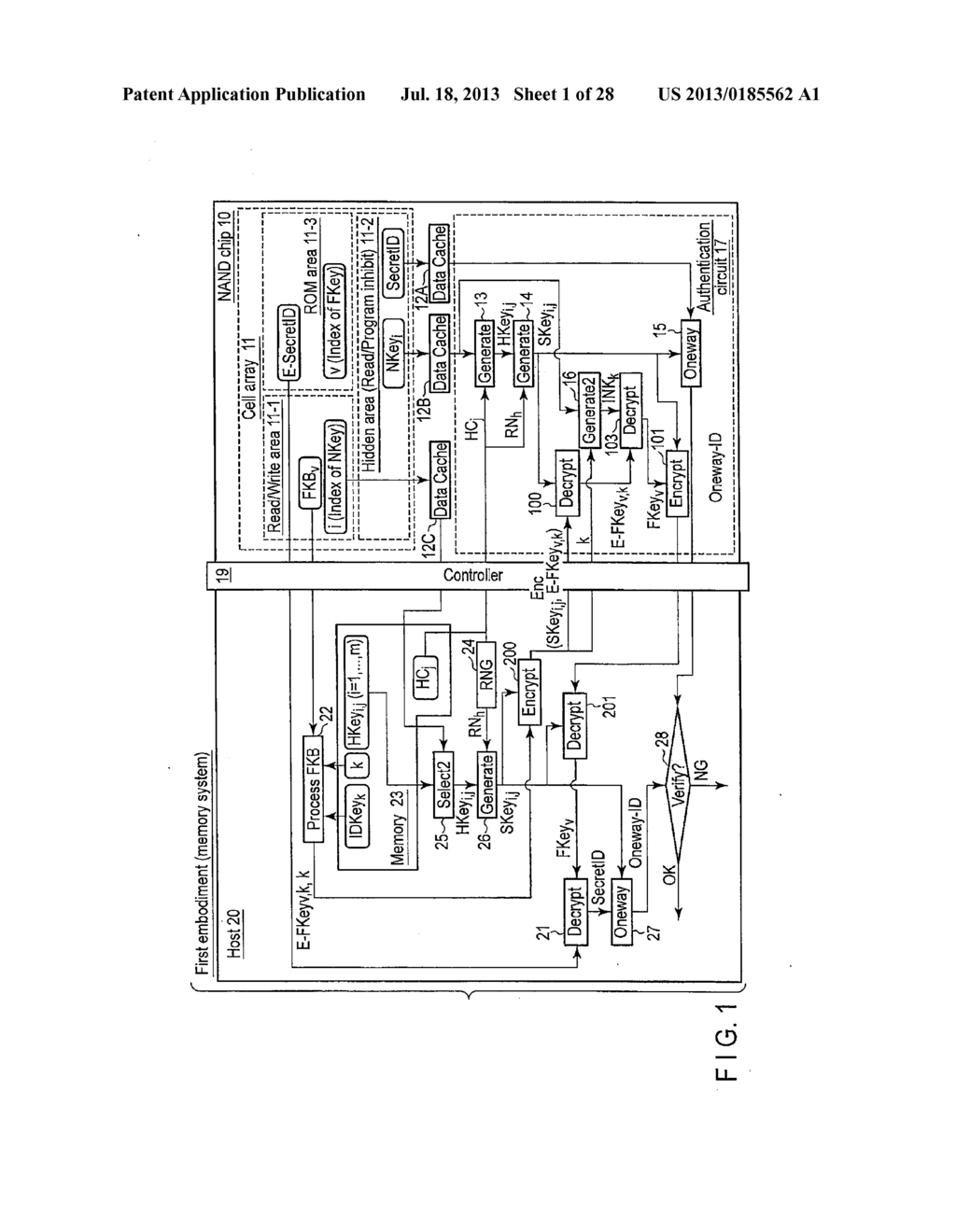 HOST DEVICE, SEMICONDUCTOR MEMORY DEVICE, AND AUTHENTICATION METHOD - diagram, schematic, and image 02