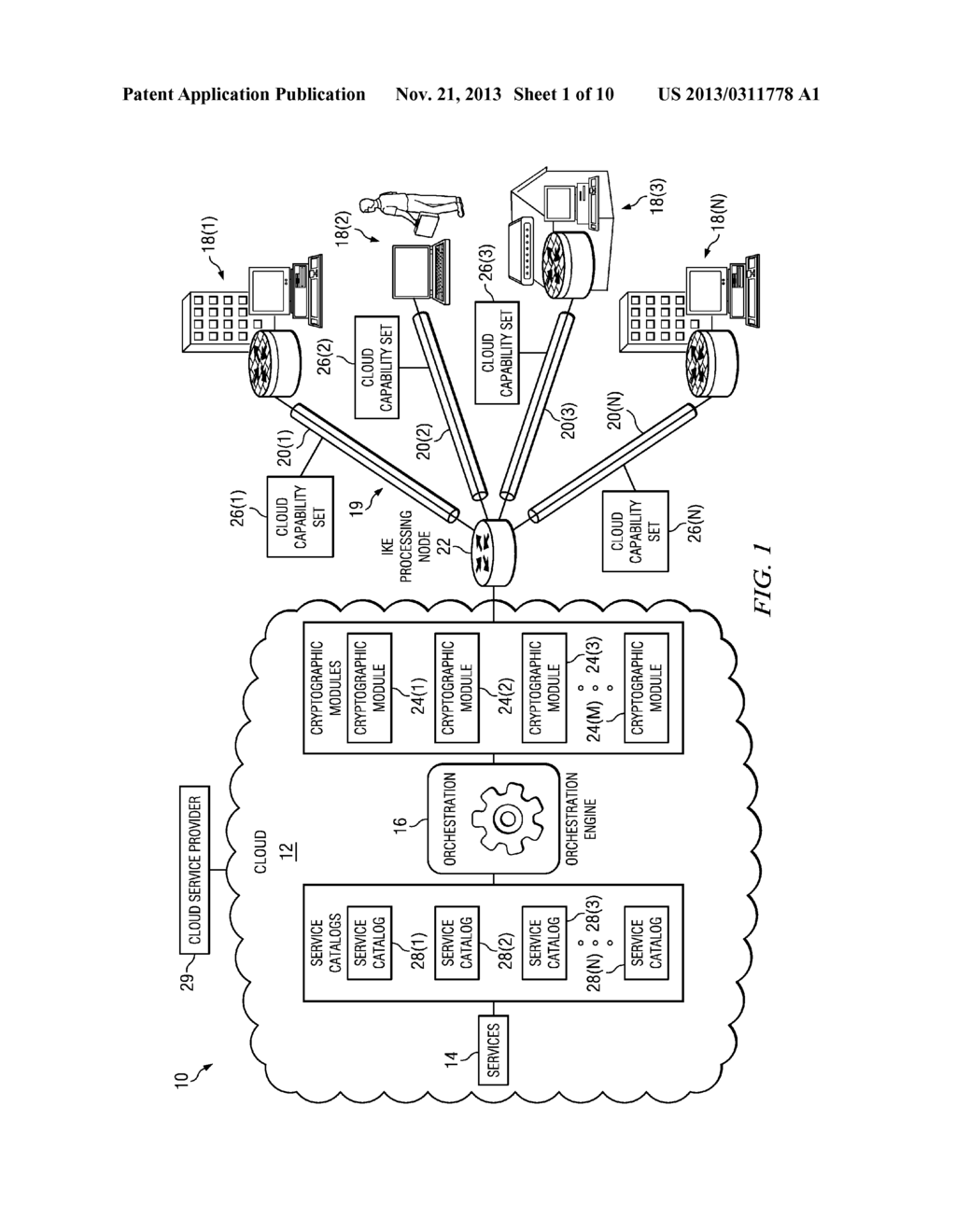 SYSTEM AND METHOD FOR SECURE CLOUD SERVICE DELIVERY WITH PRIORITIZED     SERVICES IN A NETWORK ENVIRONMENT - diagram, schematic, and image 02
