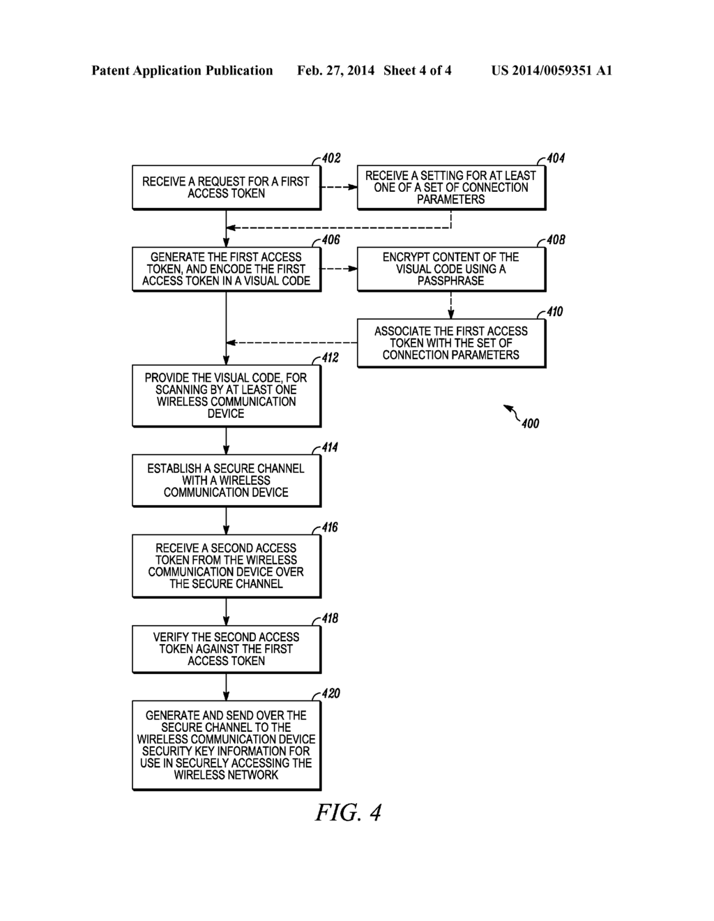 METHOD AND DEVICE FOR CONNECTING TO A WIRELESS NETWORK USING A VISUAL CODE - diagram, schematic, and image 05