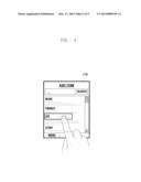 MOBILE TERMINAL HAVING TOUCH SCREEN AND METHOD FOR DISPLAYING CURSOR     THEREOF diagram and image