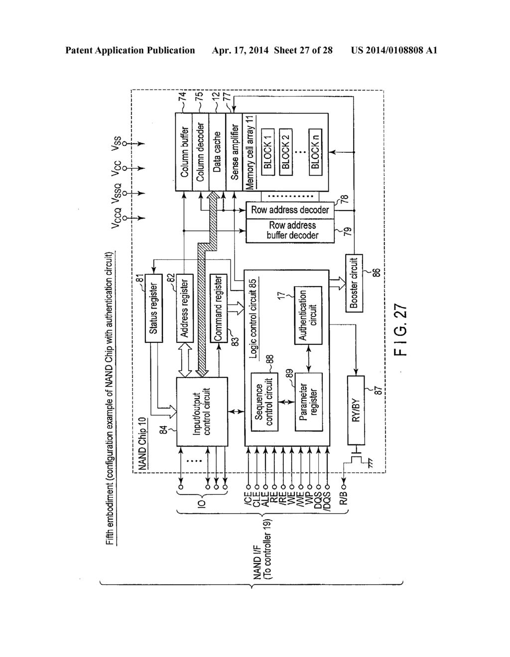 HOST DEVICE, SEMICONDUCTOR MEMORY DEVICE, AND AUTHENTICATION METHOD - diagram, schematic, and image 28