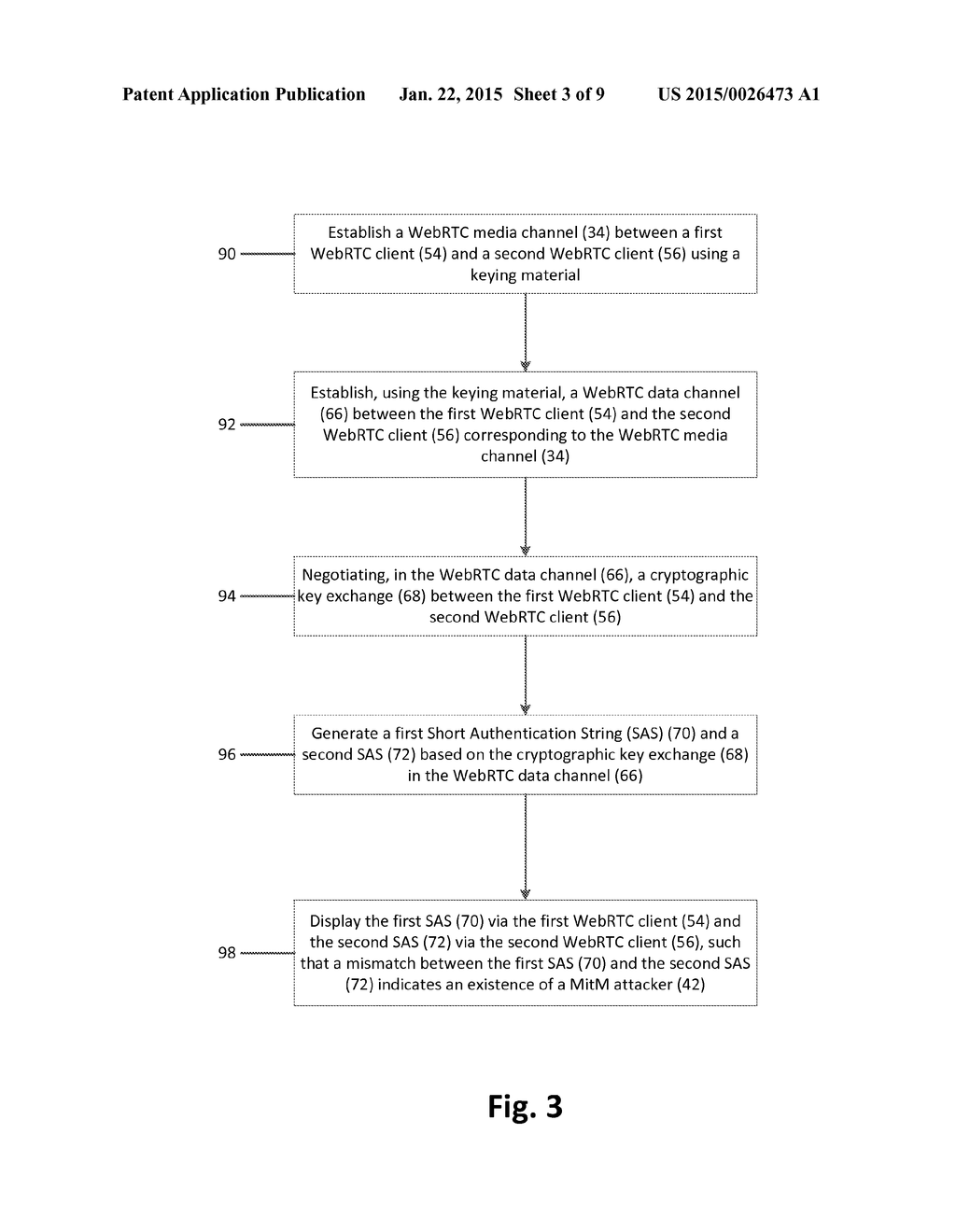 VERIFYING PRIVACY OF WEB REAL-TIME COMMUNICATIONS (WEBRTC) MEDIA CHANNELS     VIA CORRESPONDING WEBRTC DATA CHANNELS, AND RELATED METHODS, SYSTEMS, AND     COMPUTER-READABLE MEDIA - diagram, schematic, and image 04