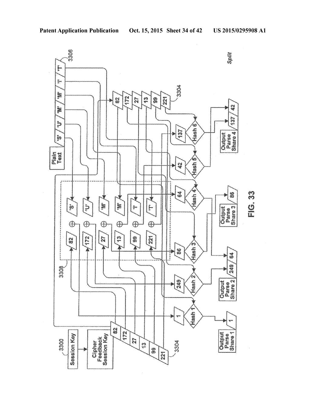 SYSTEMS AND METHODS FOR SECURING DATA USING MULTI-FACTOR OR KEYED     DISPERSAL - diagram, schematic, and image 35